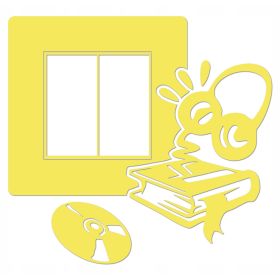 Naklejka welurowa ochronna na kontakt gniazdko NPW 210-04 P żółty