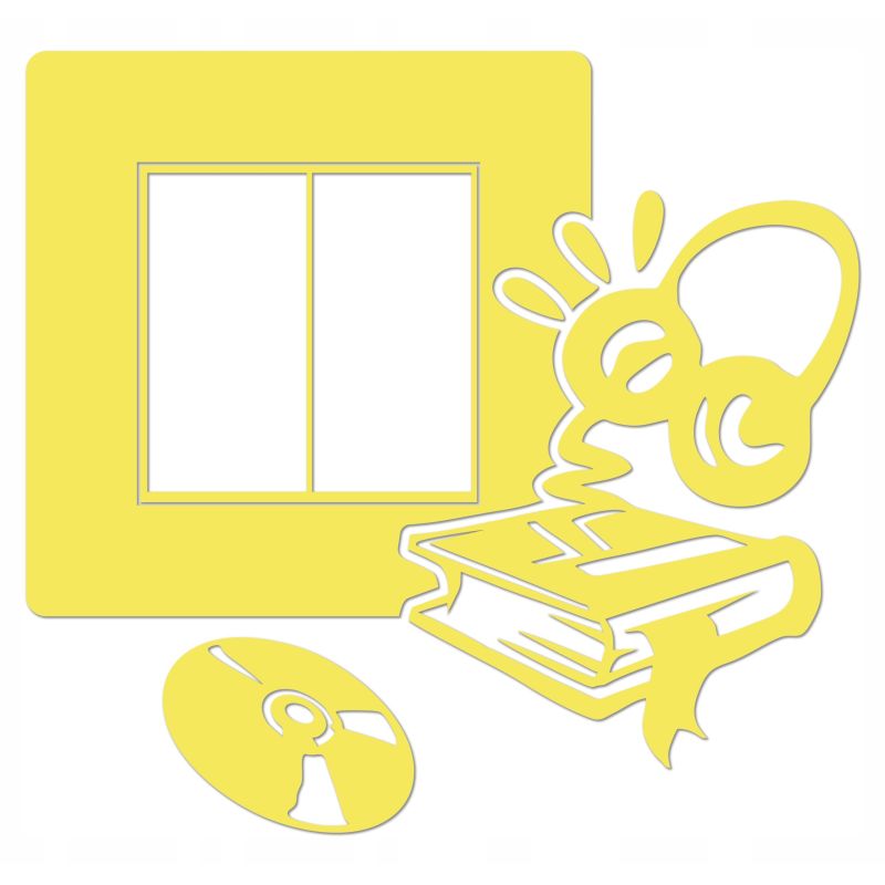 Naklejka welurowa ochronna na kontakt gniazdko NPW 210-04 P żółty