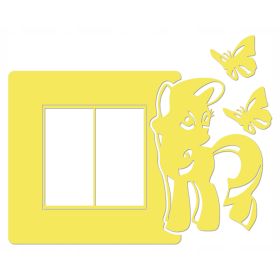 Naklejka welurowa ochronna na kontakt gniazdko NPW 210-03 P żółty