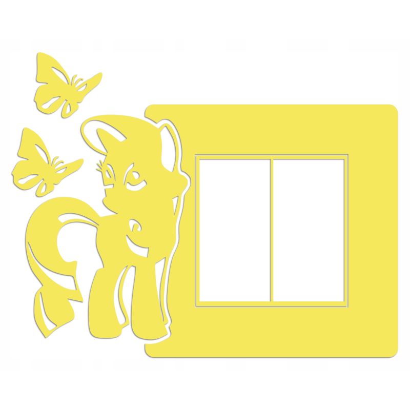 Naklejka welurowa ochronna na kontakt gniazdko NPW 210-03 L żółty