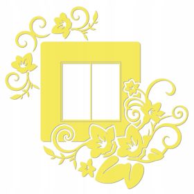 Naklejka welurowa ochronna na kontakt gniazdko NPW 210-01 P żółty