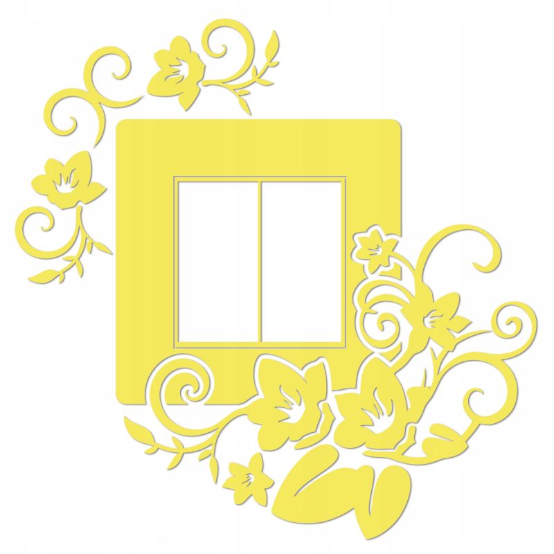 Naklejka welurowa ochronna na kontakt gniazdko NPW 210-01 P żółty