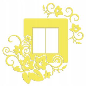 Naklejka welurowa ochronna na kontakt gniazdko NPW 210-01 L żółty