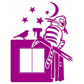 Naklejka welurowa ochronna na kontakt gniazdko NPW 210-07 P różowy