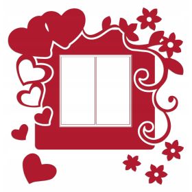 Naklejka welurowa na kontakt gniazdko NPW 210-17 L czerwonyy