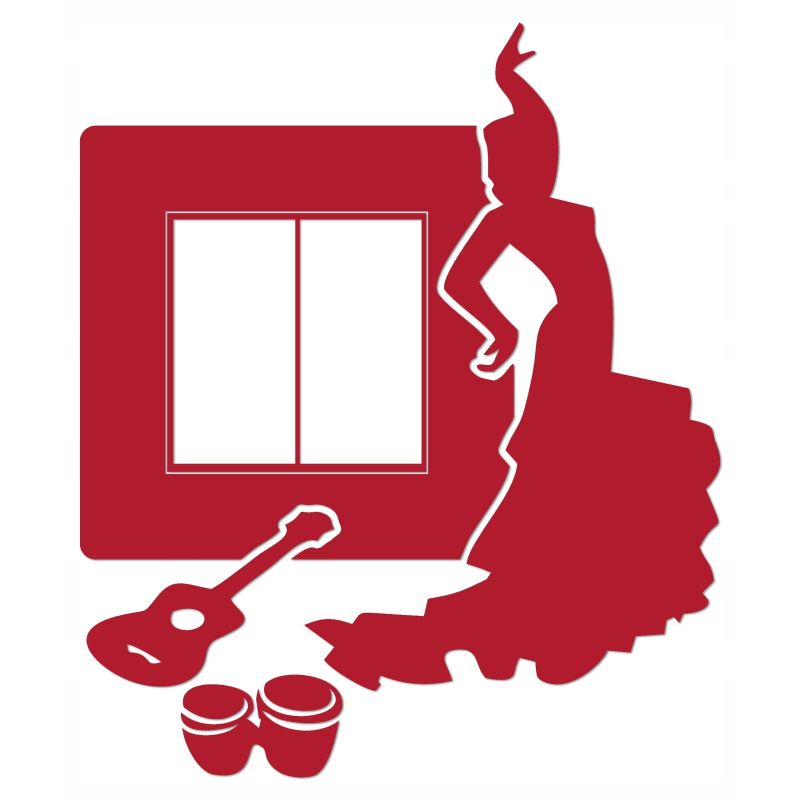 Naklejka welurowa ochronna na kontakt gniazdko NPW 210-15 P czerwony