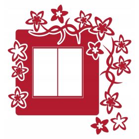 Naklejka welurowa ochronna na kontakt gniazdko NPW 210-14 P czerwony