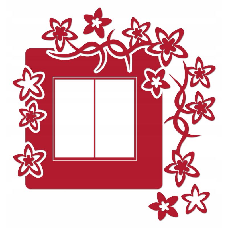 Naklejka welurowa ochronna na kontakt gniazdko NPW 210-14 P czerwony