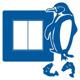 Naklejka welurowa na kontakt gniazdko NPW 210-16 P niebieski