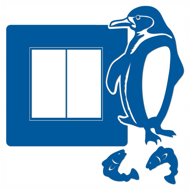 Naklejka welurowa na kontakt gniazdko NPW 210-16 P niebieski