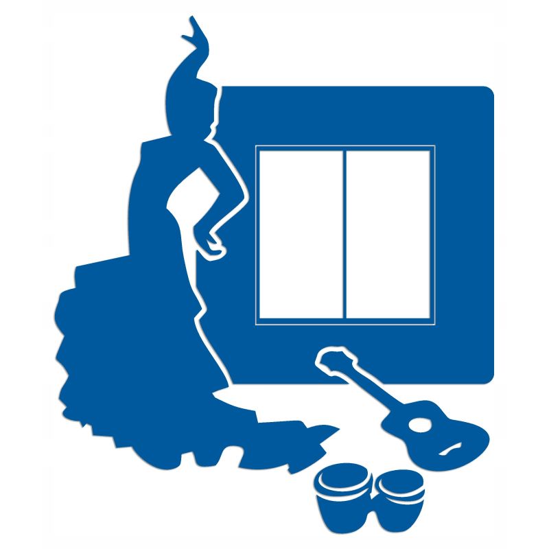 Naklejka welurowa ochronna na kontakt gniazdko NPW 210-15 L niebieski