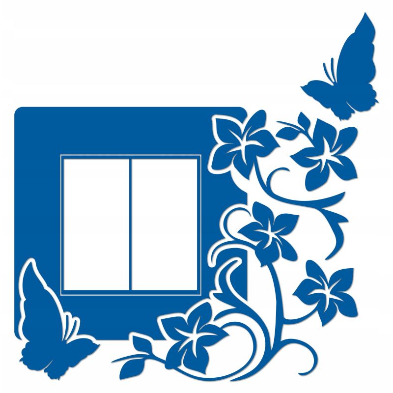 Naklejka welurowa ochronna na kontakt gniazdko NPW 210-13 P niebieski