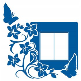 Naklejka welurowa ochronna na kontakt gniazdko NPW 210-13 L niebieski