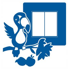 Naklejka welurowa ochronna na kontakt gniazdko NPW 210-11 L niebieski