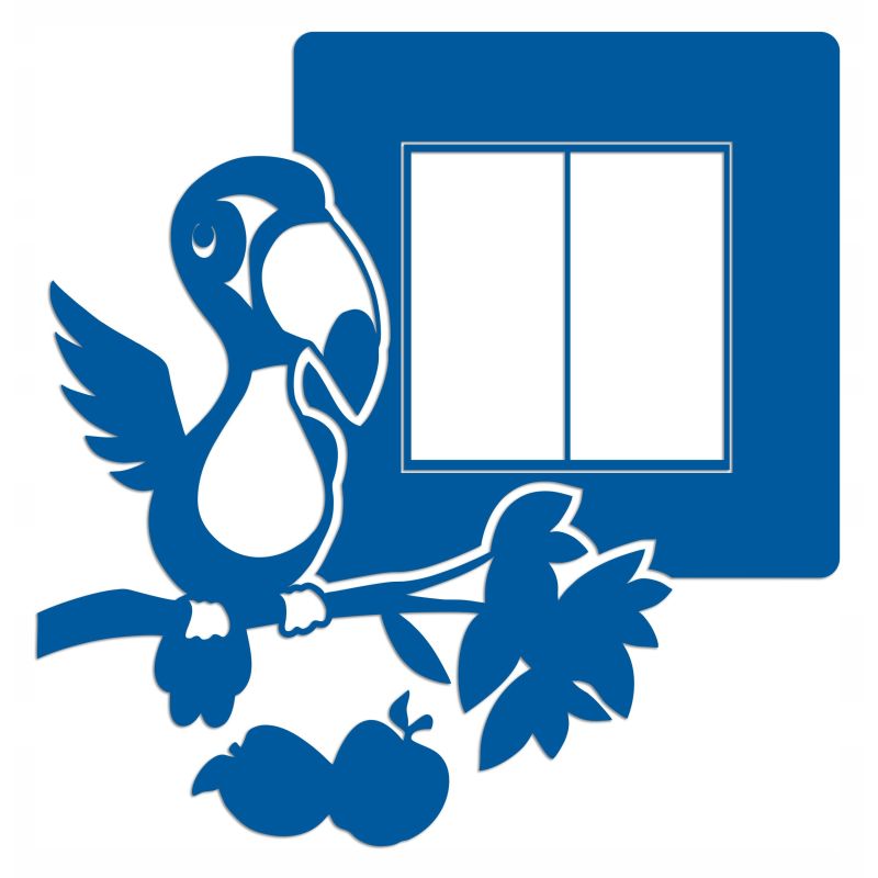 Naklejka welurowa ochronna na kontakt gniazdko NPW 210-11 L niebieski