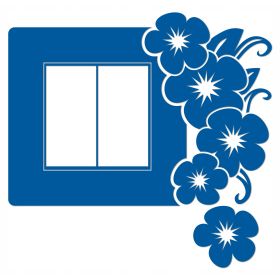 Naklejka welurowa ochronna na kontakt gniazdko NPW 210-09 P niebieski