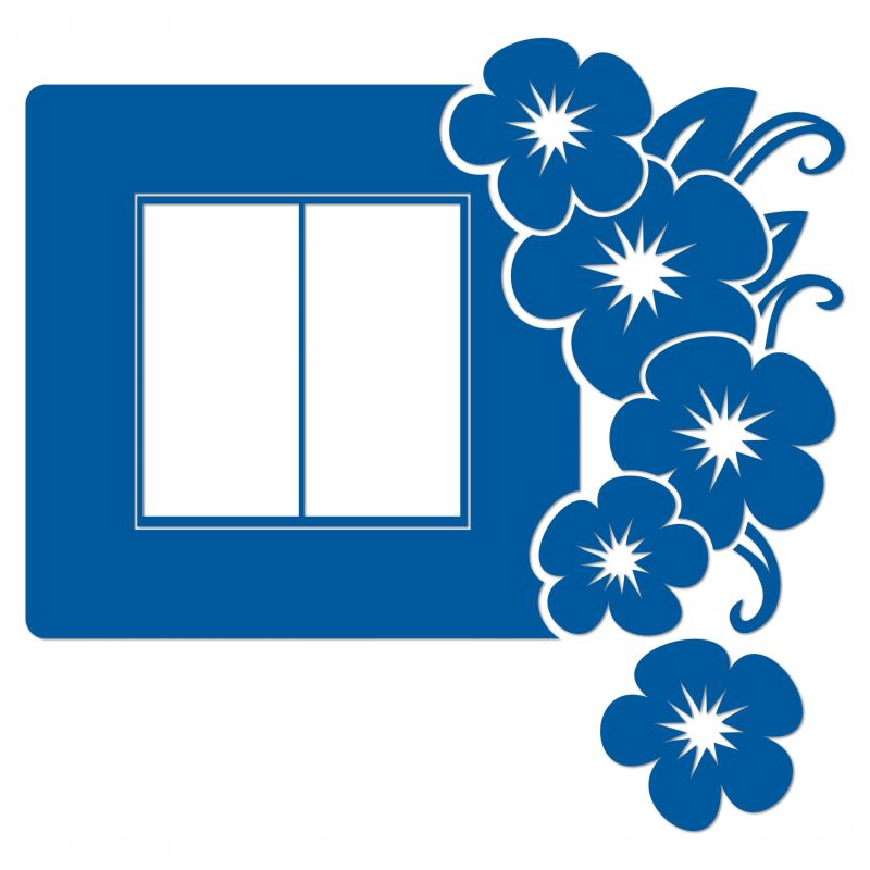 Naklejka welurowa ochronna na kontakt gniazdko NPW 210-09 P niebieski