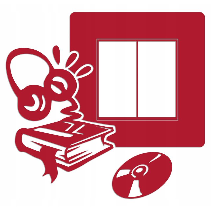 Naklejka welurowa ochronna na kontakt gniazdko NPW 210-04 L czerwony