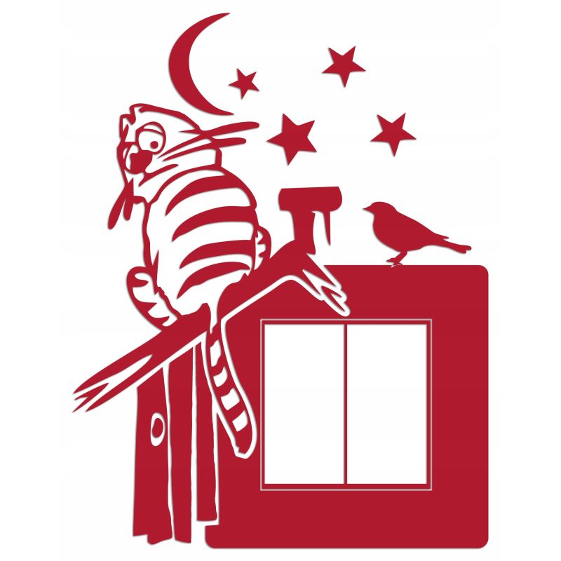 Naklejka welurowa ochronna na kontakt gniazdko NPW 210-07 L czerwony