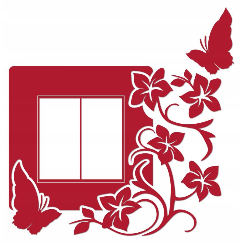 Naklejka welurowa ochronna na kontakt gniazdko NPW 210-13 P czerwony