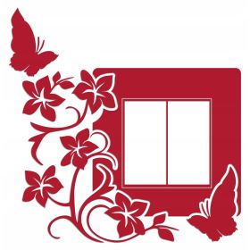 Naklejka welurowa ochronna na kontakt gniazdko NPW 210-13 L czerwony