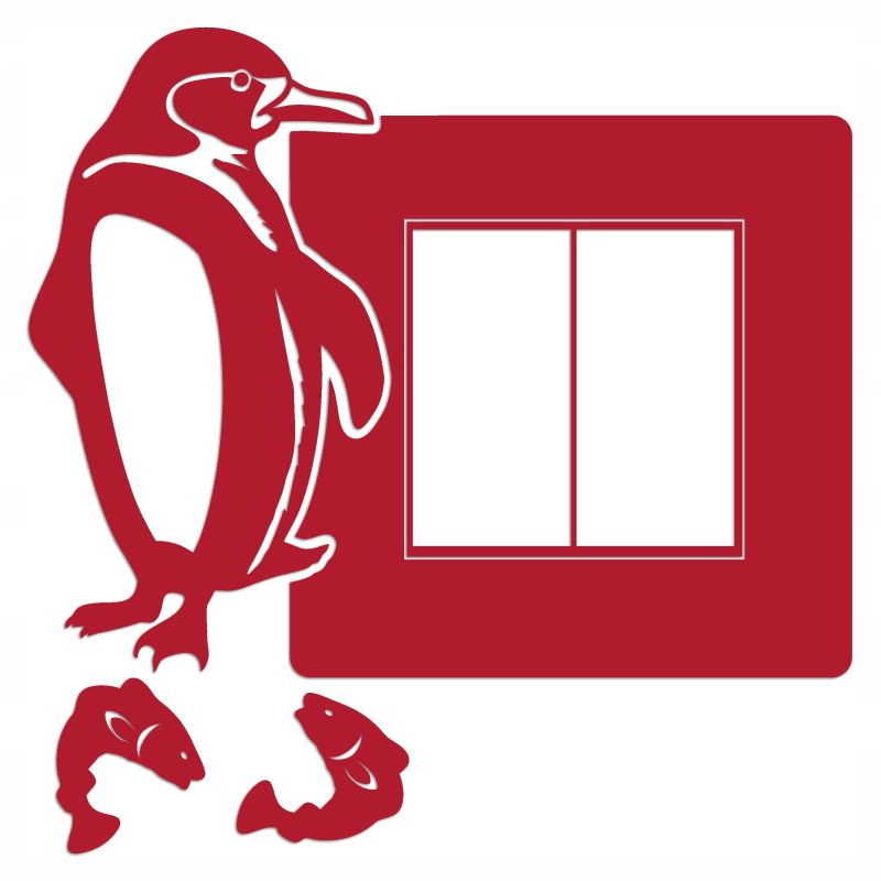 Naklejka welurowa ochronna na kontakt gniazdko NPW 210-16 L czerwony