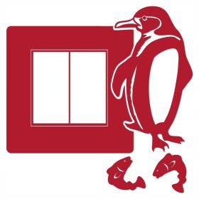 Naklejka welurowa ochronna na kontakt gniazdko NPW 210-16 P czerwony