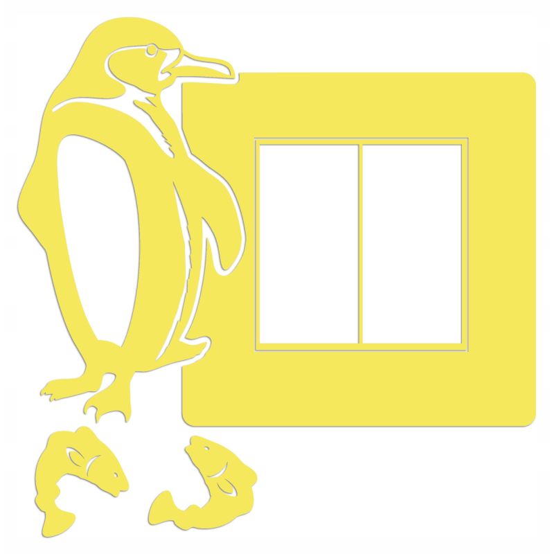 Naklejka welurowa ochronna na kontakt gniazdko NPW 210-16 L żółty