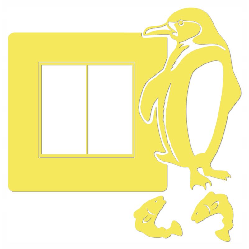 Naklejka welurowa ochronna na kontakt gniazdko NPW 210-16 P żółty