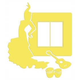 Naklejka welurowa ochronna na kontakt gniazdko NPW 210-15 L żółty