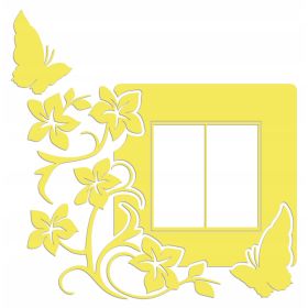 Naklejka welurowa ochronna na kontakt gniazdko NPW 210-13 L żółty