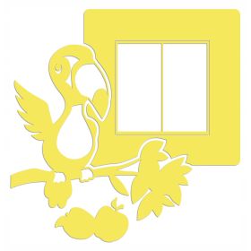 Naklejka welurowa ochronna na kontakt gniazdko NPW 210-11 L żółty