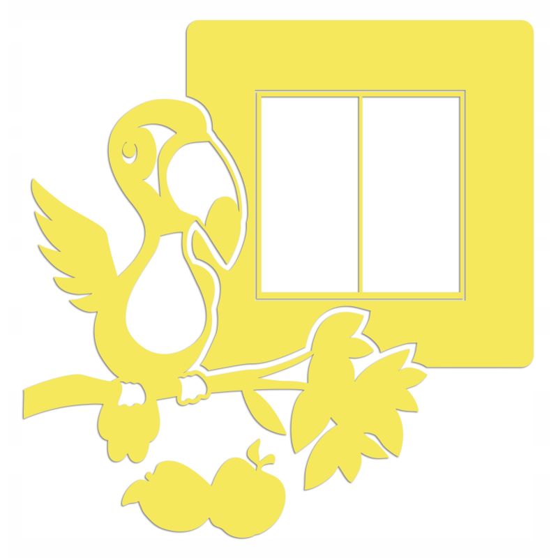 Naklejka welurowa ochronna na kontakt gniazdko NPW 210-11 L żółty