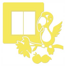 Naklejka welurowa ochronna na kontakt gniazdko NPW 210-11 P żółty