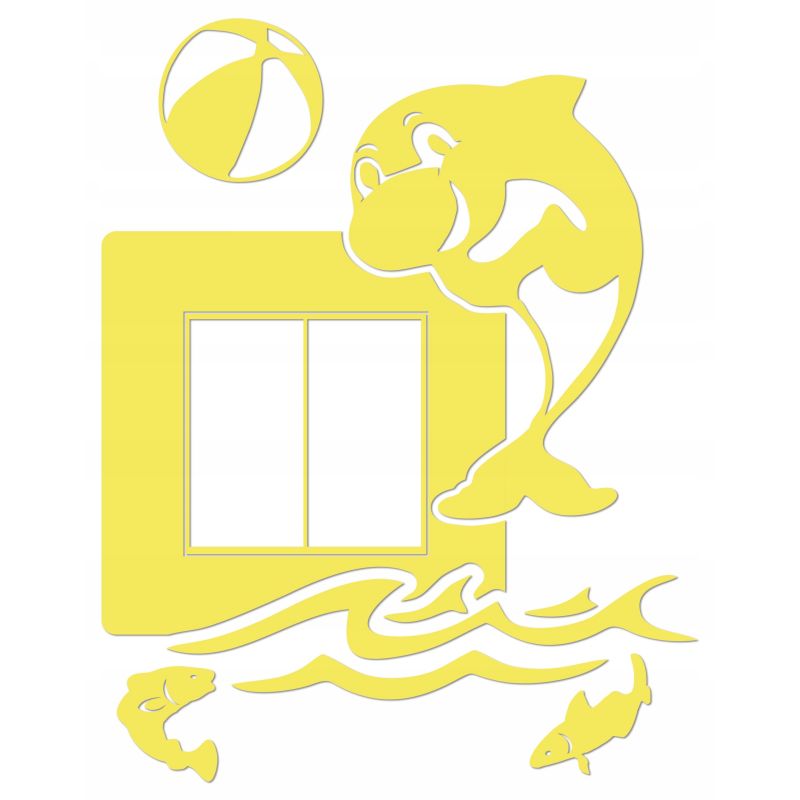 Naklejka welurowa ochronna na kontakt gniazdko NPW 210-08 P żółty