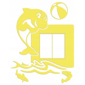 Naklejka welurowa ochronna na kontakt gniazdko NPW 210-08 L żółty