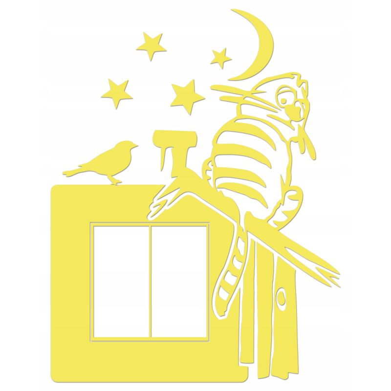 Naklejka welurowa ochronna na kontakt gniazdko NPW 210-07 P żółty