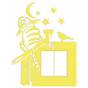 Naklejka welurowa ochronna na kontakt gniazdko NPW 210-07 L żółty