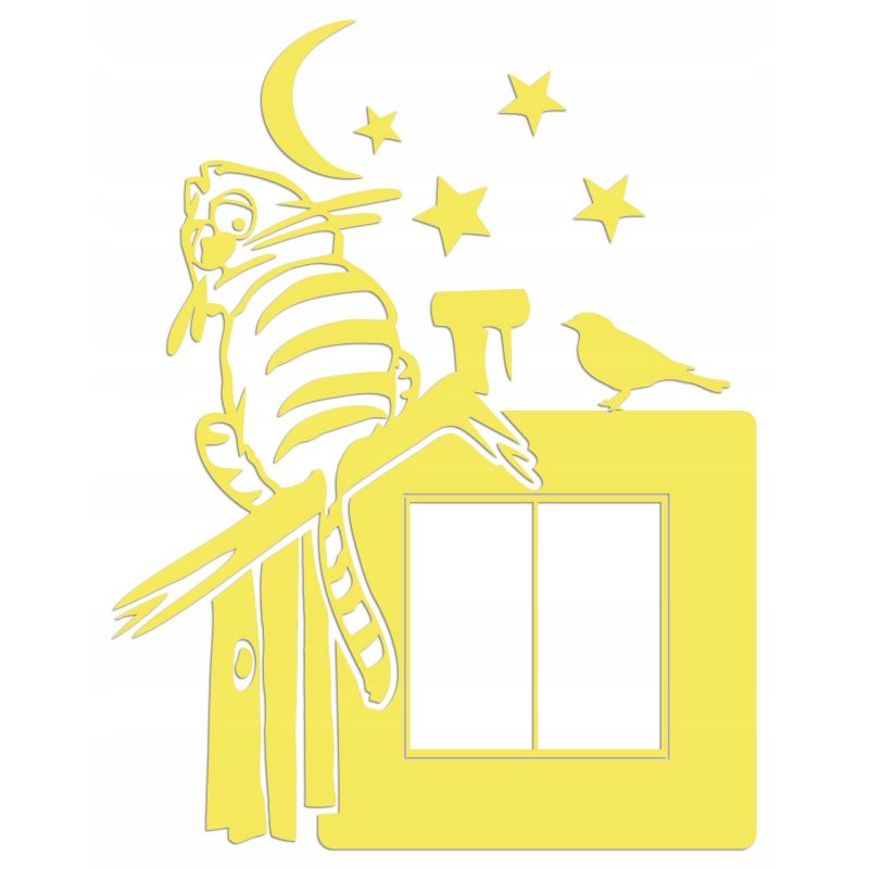 Naklejka welurowa ochronna na kontakt gniazdko NPW 210-07 L żółty