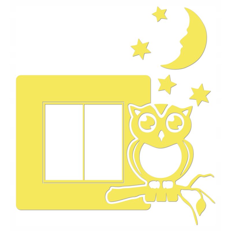 Naklejka welurowa ochronna na kontakt gniazdko NPW 210-06 P żółty