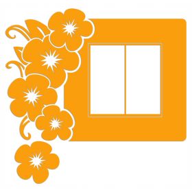 Naklejka welurowa ochronna na kontakt gniazdko NPW 210-09 L jasny pomarańcz