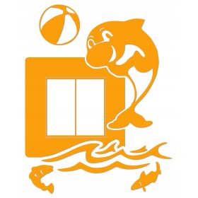 Naklejka welurowa ochronna na kontakt gniazdko NPW 210-08 P jasny pomarańcz