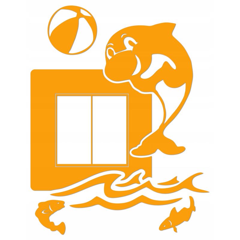 Naklejka welurowa ochronna na kontakt gniazdko NPW 210-08 P jasny pomarańcz