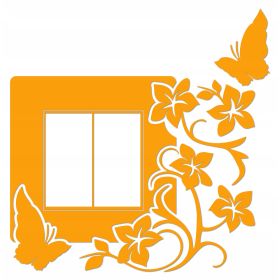 Naklejka welurowa ochronna na kontakt gniazdko NPW 210-13 P jasny pomarańcz