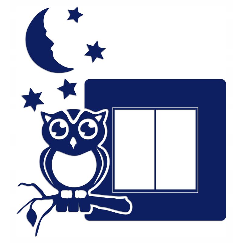 Naklejka welurowa ochronna na kontakt gniazdko NPW 210-06 L granatowy