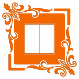 Naklejka welurowa ochronna na kontakt gniazdko NPW 210-02 pomarańczowy