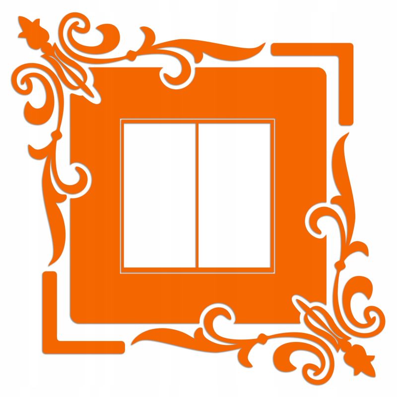 Naklejka welurowa ochronna na kontakt gniazdko NPW 210-02 pomarańczowy