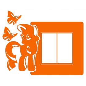 Naklejka welurowa ochronna na kontakt gniazdko NPW 210-03 L pomarańczowy