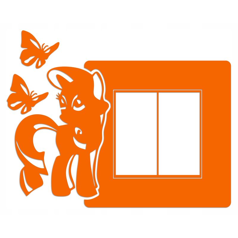 Naklejka welurowa ochronna na kontakt gniazdko NPW 210-03 L pomarańczowy