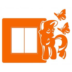 Naklejka welurowa ochronna na kontakt gniazdko NPW 210-03 P pomarańczowy